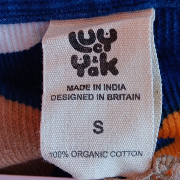 Lucy & Yak Organic Cotton Corduroy Blue Boilersuit Jumpsuit sz S NWT - Picture 11 of 14